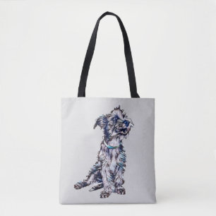 Tote Bag Un mignon chien métissé à la race de terrier ga