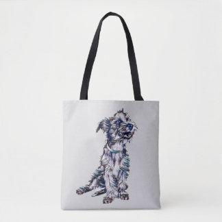 Tote Bag Un mignon chien métissé à la race de terrier garni
