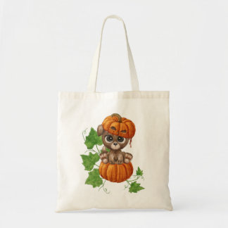 Tote Bag Un mignon chiot avec de grands yeux dans un casque
