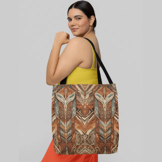 Tote Bag Un motif abstrait symétrique géométrique complexe