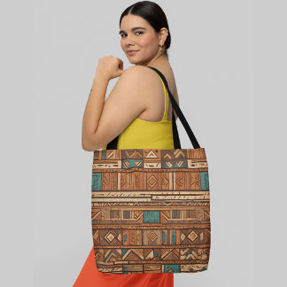 Tote Bag Un motif transparent aux formes géométriques chaud