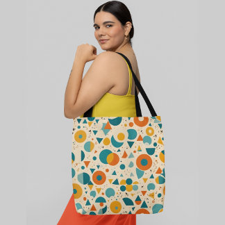 Tote Bag Un motif transparent avec différentes formes géomé