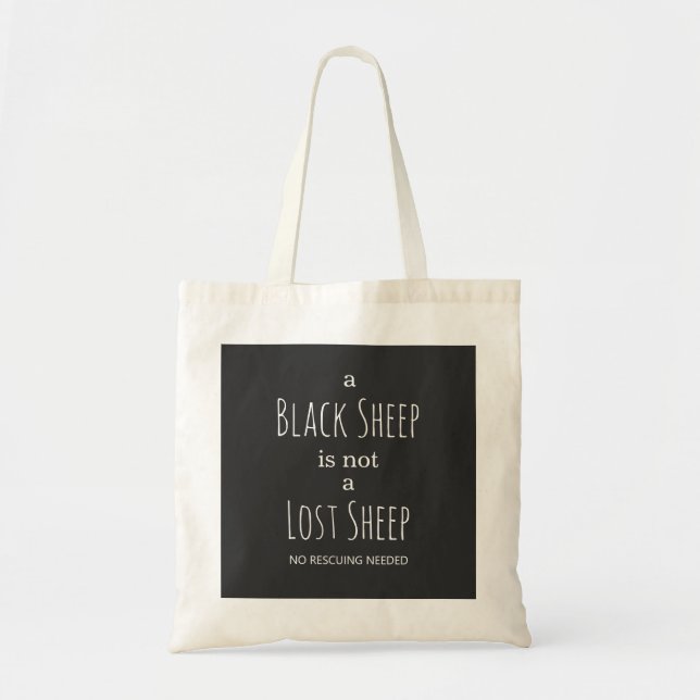 Tote Bag Un mouton noir n'est pas un mouton perdu Pas de Se (Devant)