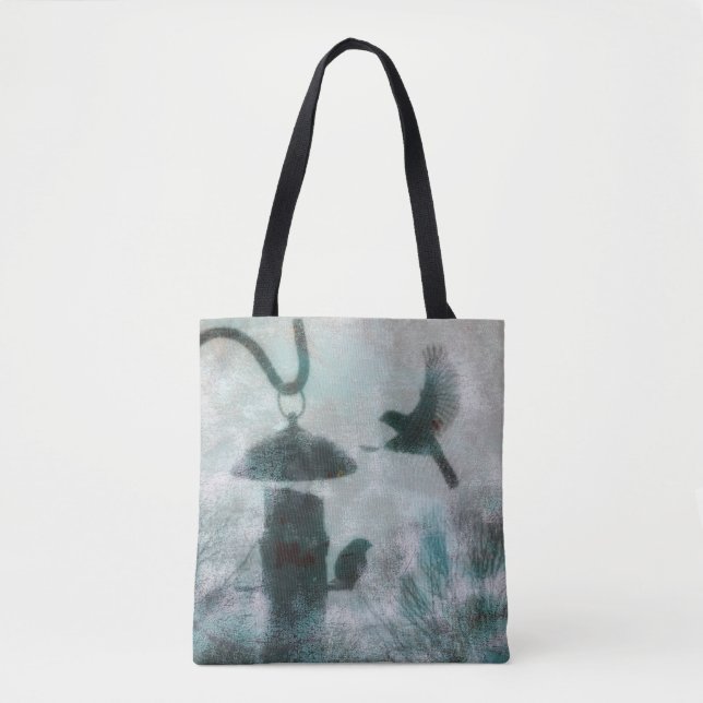Tote Bag Un mystérieux vol d'oiseaux vers Fourre-tout Feede (Devant)