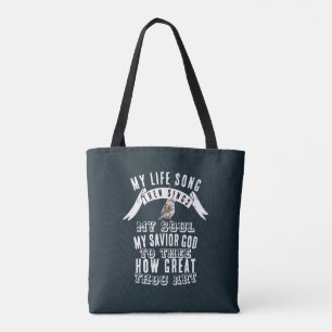 Tote Bag Un Oiseau Mignon Chante Comme Tu Es Grand Chrétien