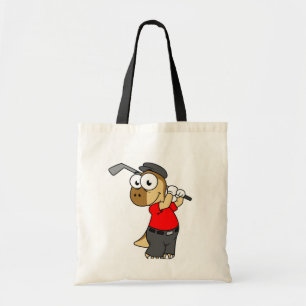 Tote Bag Un Pachycéphalosaure Dinosaure Jouer Golf.