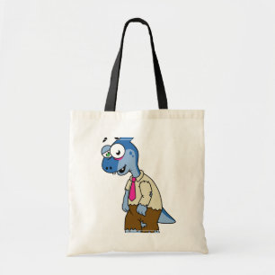 Tote Bag Un Parasaurolophus Caricaturé En Zombie.
