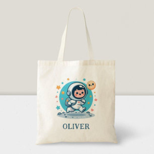 Tote Bag Un petit astronaute sur la lune