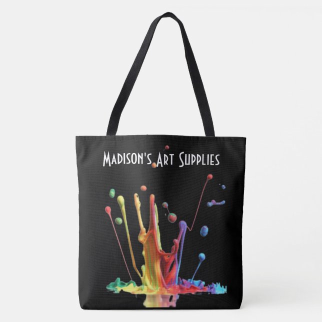 Tote Bag Un peu de peinture !  Fournitures d'art personnali (Devant)