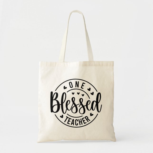 Tote Bag Un Professeur Bienheureux Typographie (Devant)