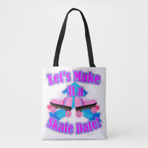 Tote Bag Un rendez-vous de patinage Fun Roller Skate Souven