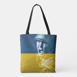 Tote Bag Un soldat de la paix en Ukraine en guerre