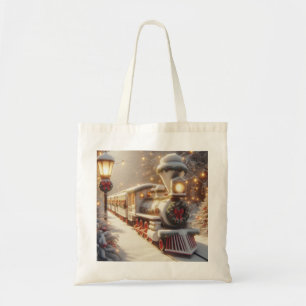 Tote Bag Un train de Noël magique pour Wonderland