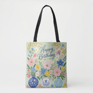Tote Bag Un Trio de Fleurs d'Anniversaire