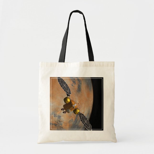 Tote Bag Un vaisseau Spacecraft Orbitant Mars. (Devant)
