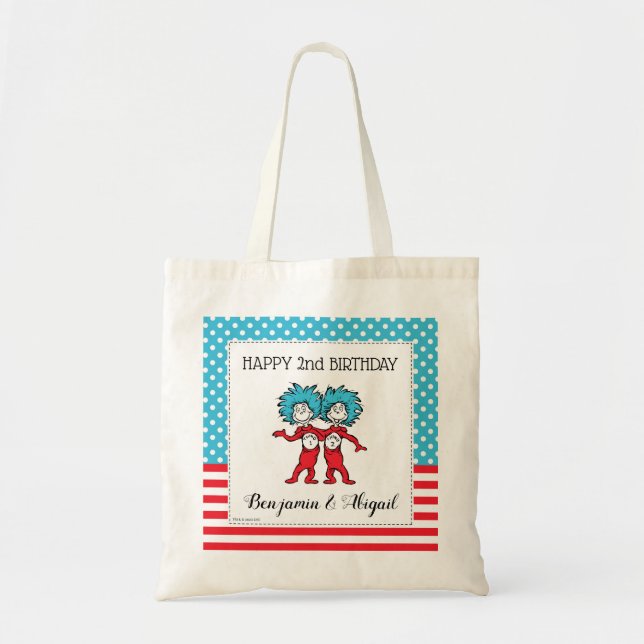Tote Bag Une chose deux | Jumeaux (Devant)