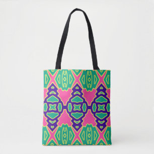 Tote Bag Une croix motif classique multicolore branchée et