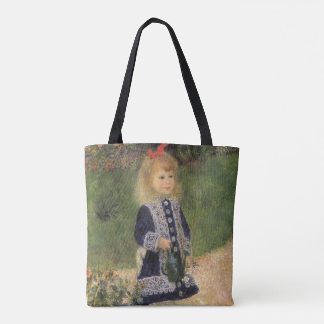 Tote Bag Une fille à la canne d'arrosage par Pierre Renoir (Dos)