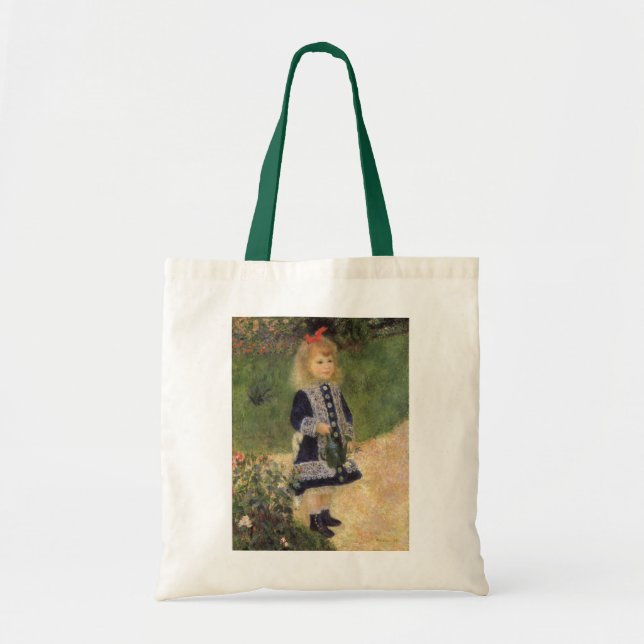 Tote Bag Une fille à la canne d'arrosage par Pierre Renoir (Devant)