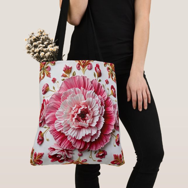 Tote Bag Une floraison de gratitude pour chaque femme de ch (De près)
