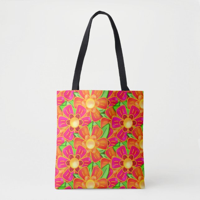 Tote Bag Une floraison lumineuse pour une hippie moderne un (Devant)