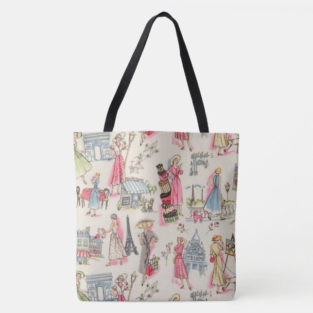 Tote Bag Une journée à Paris (Devant)