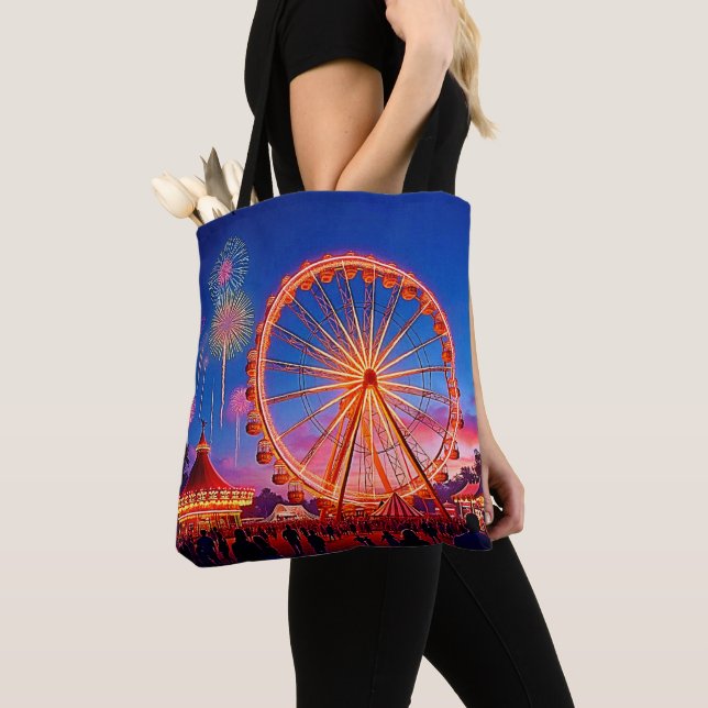 Tote Bag Une nuit de lumières festives (De près)