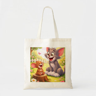 Tote Bag Une pause joyeuse dans le jardin