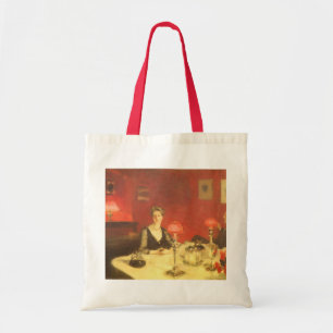 Tote Bag Une table à dîner la nuit par John Singer Sargent