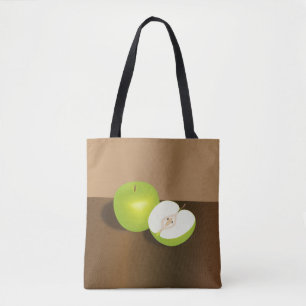 Tote Bag Une vie morte verte à la pomme et à la moitié