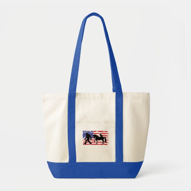 Tote Bag Unicorn, Jackalope, Bigfoot and the American Flag (Devant)