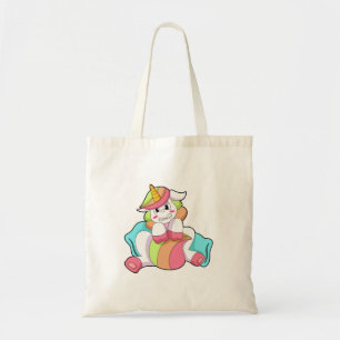 Tote Bag Unicorn shy with Pillow