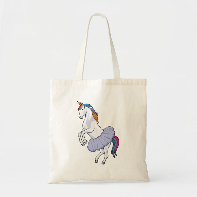 Tote Bag Unicorne au Ballet avec jupe (Devant)