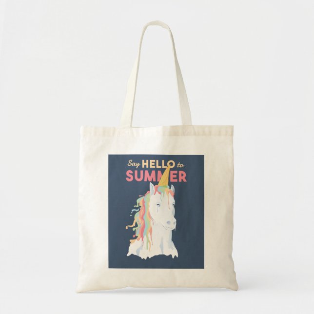 Tote Bag Unicorne d'été (Devant)