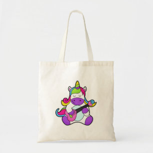 Tote Bag Unicorne en tant que musicien avec guitare