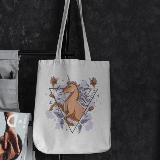 Tote Bag Unicorne Magique Et Fleurs Conception (Créateur téléchargé)