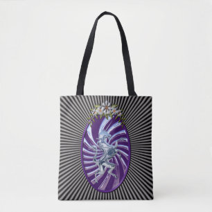 Tote Bag Unicorne magique mythique en argent