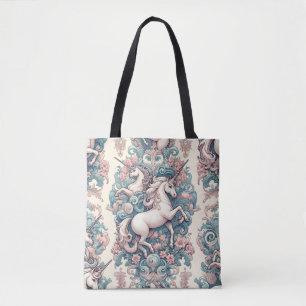 Tote Bag Unicornes victoriennes mystiques : Enchantées flor