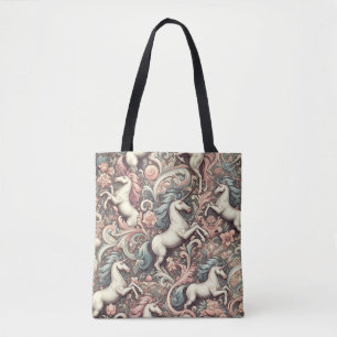 Tote Bag Unicornes victoriennes mystiques : Enchantées flor