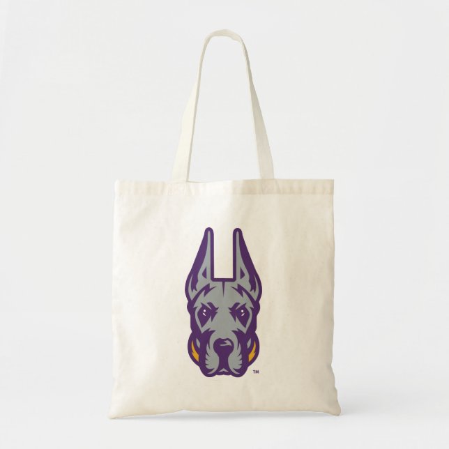 Tote Bag Université d'Albany Chef de la mascotte Great Dane (Devant)