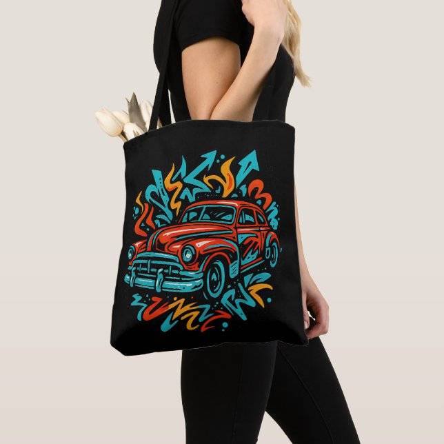 Tote Bag Urban Art Shopping Carry-All (De près)