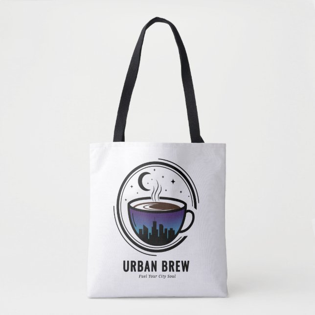 Tote Bag Urban Brew City Skyline Coffee (Devant)