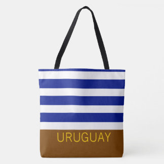 Tote Bag Uruguay Drapeau rayé Pays Garde-voyage