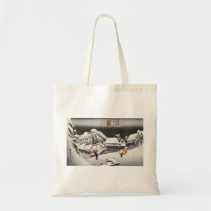 Tote Bag Utagawa Hiroshige - Neige du soir à Kanbara