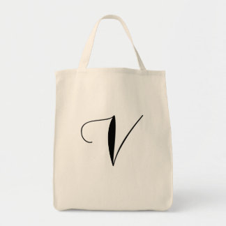 Tote Bag V est pour Fourre-tout végétalien