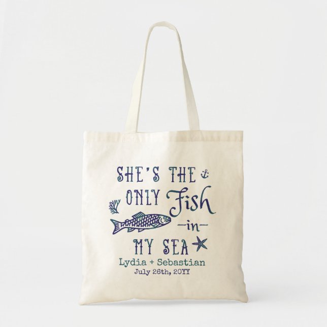 Tote Bag Vacances assorties mignonnes de croisière d'épouse (Devant)