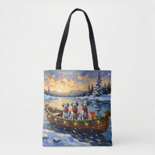 Tote Bag Vacances de Noël en bateau dalmate