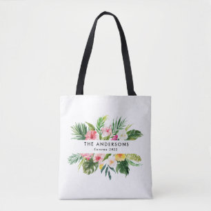 Tote Bag Vacances d'été botanique tropicale