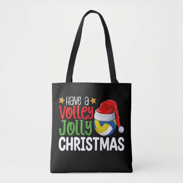 Tote Bag Vacances Volley Jolly Noël Volleyball (Devant)