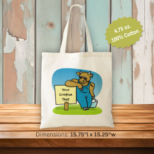 Tote Bag Vache avec pancarte